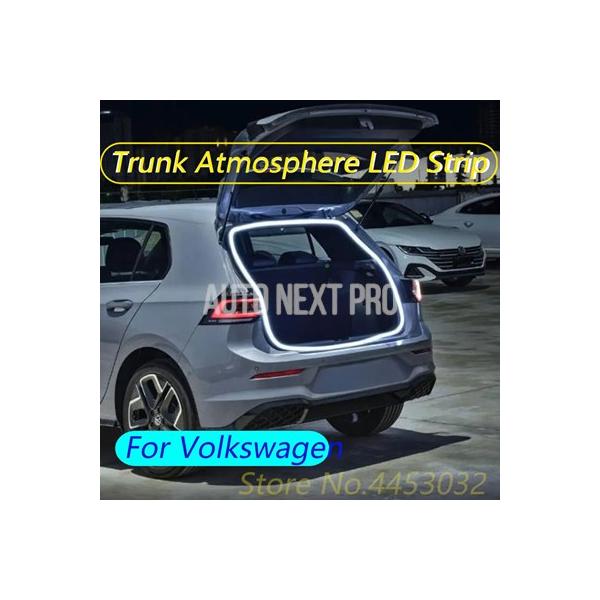 フォルクスワーゲン ティグアン ゴルフ MK8 7 6 T-Roc パサート B8 ポロ トゥーラン シャラン用 LEDカーラゲッジライトストリップ 車内ムード