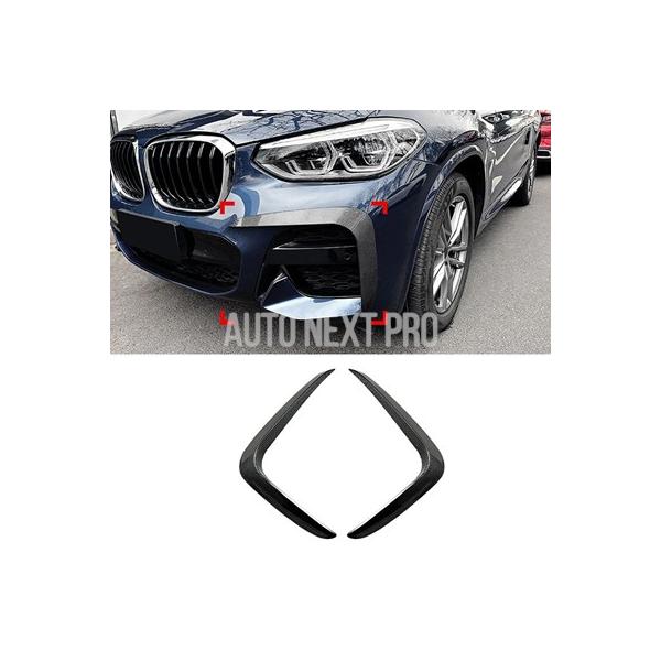 Bmw フォグランプ グリル スポイラーカバー エアベント ウィンドナイフ ボディキット bmw x3 x4 g01 g02 mスポーツ 2018  2019-