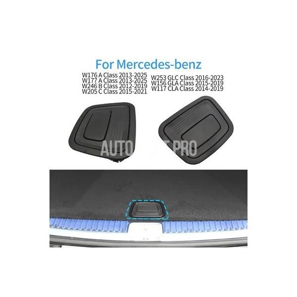 メルセデス W205 W253 W156 トランクテールカバーボトムプレートマットフロアカーペットハンドルスペアタイヤカバーロック ベンツA B C GLCクラ