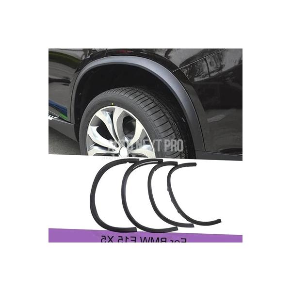 【並行輸入品】BMW F15 X5 SUV 4 ドア 2014 2015 2016 車 サイドホイールアーチフェンダーフレアマッドフラップトリム PP 車 サイドホイールアーチフェンダーフ