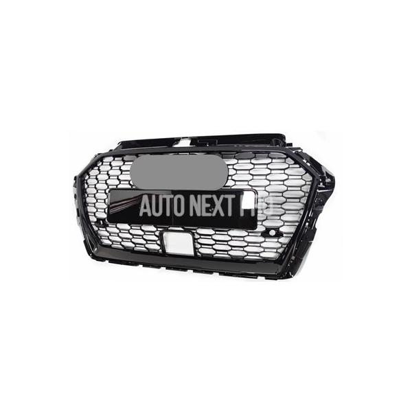 A3 RS3スタイルレーシンググリル ACCフロントスポーツハニカムフードグリル付き アウディA3 S3 Sline 8V 2017-2019用カーアクセサリー