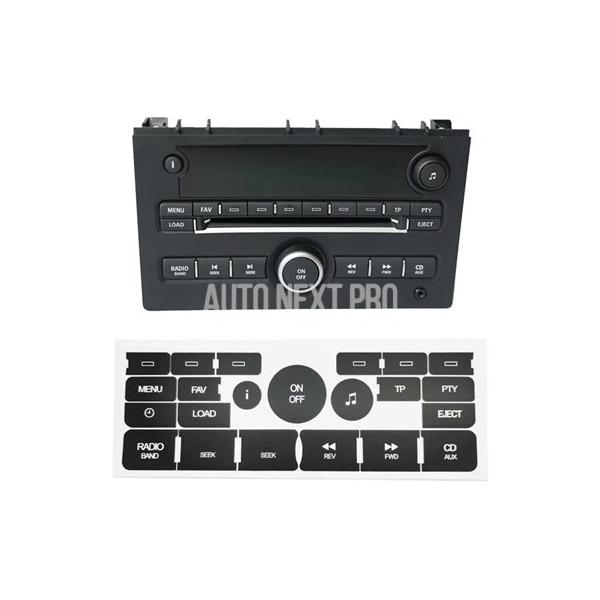 1 個ボタンリペアデカールステッカー交換用サーブ 9-3 9-5 2007-09 ステレオラジオボタンリペアデカールステッカーカーアクセサリー