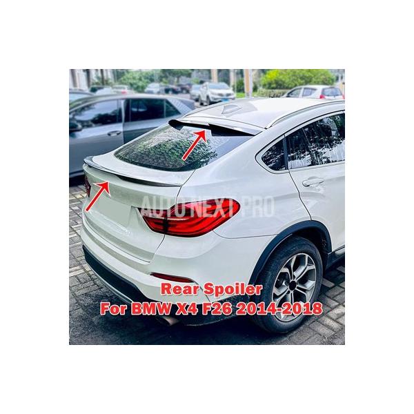 車 リアスポイラールーフウイングアクセサリー BMW X4 F26 2014-2018 リアトランクリッド MP スタイルテールウイングスプリッターリップボディ