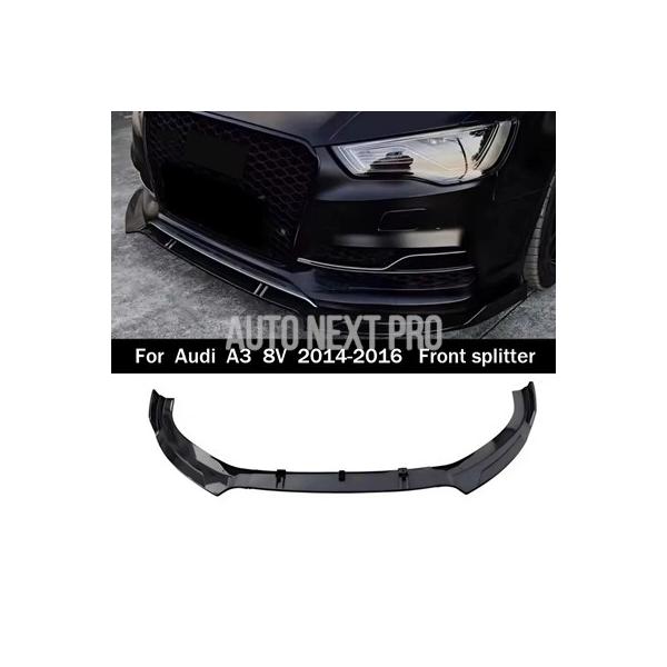 アウディ A3 8V 2014-2016 スポーツバック セダン チューニング アクセサリー フロントバンパーリップ チン スプリッター エアダム スポイラー 