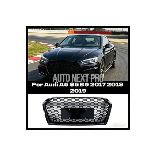 アウディ A5 S5 B9 2017 2018 2019 フロントグリル レーシンググリル カスタム センターグリル 交換 RS5スタイル 自動車アクセサリー