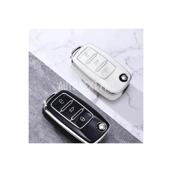 TPU 車 キーケースカバーシェルフォルクスワーゲン VW ポロゴルフパサートティグアンビートルキャディ T5 アップ Eos シュコダオクタビアセアト レオンアル