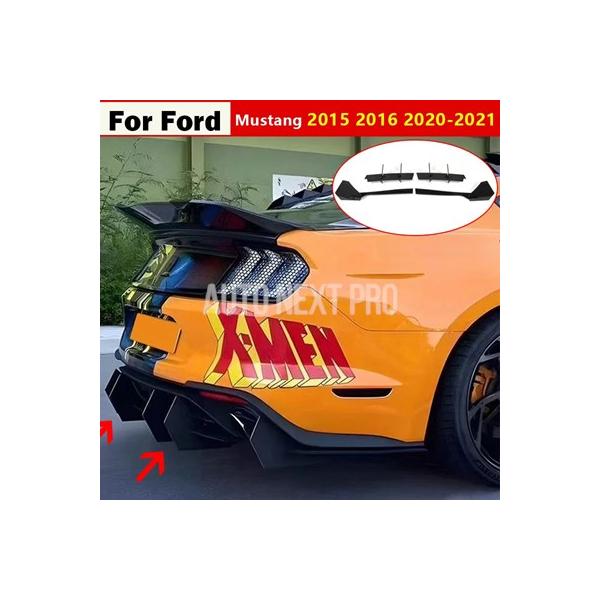 2015-2018 2019 2020 2021 フォードマスタング 4 フィンリアバンパーディフューザースプリッタースポイラーリップ自動車アクセサリーリペア 