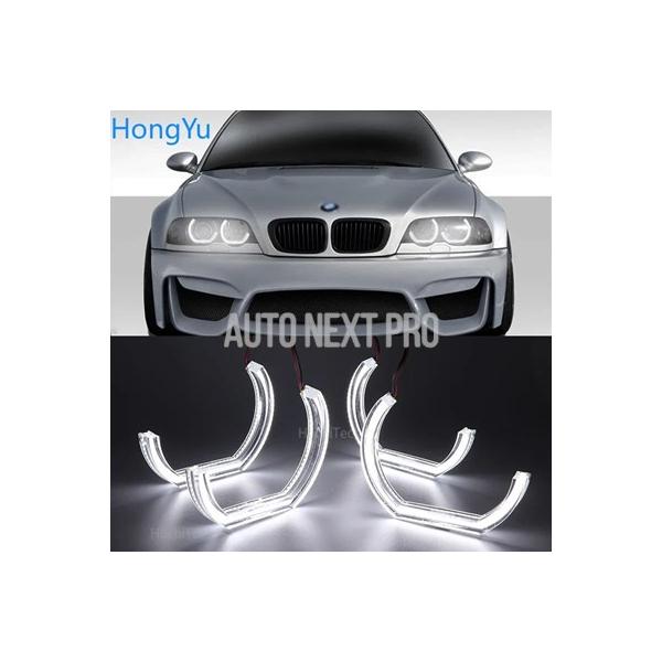 BMW E46 M3 クーペ コンバーチブル 1999-2003年式 前期型 キセノンヘッドライト用 優れた超高輝度 DTMスタイル LEDエンジェルアイリング