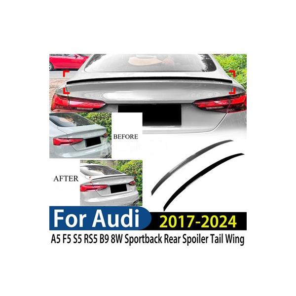 アウディ A5 F5 S5 RS5 B9 8W スポーツバック 2017-2024 車用リアスポイラー テールウィング スプリッター オートアクセサリー カスタ