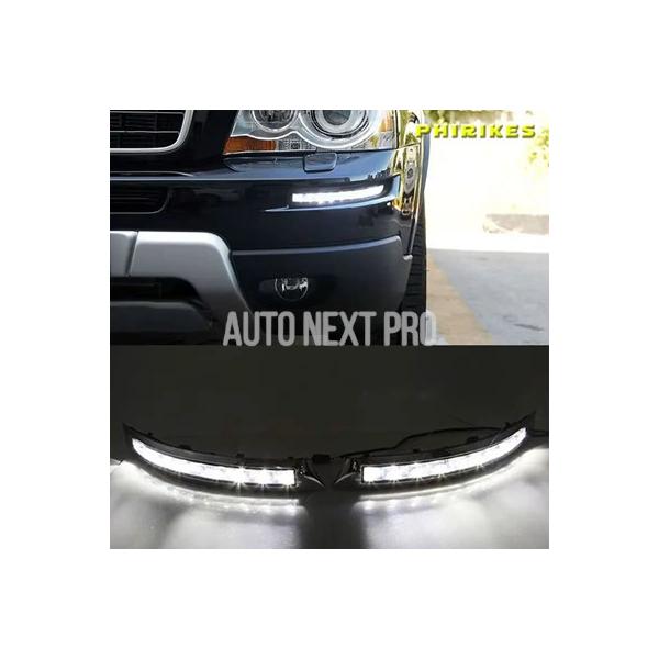 LED デイタイムランニングライトボルボ XC90 2007 2008 2009 2010 2011 2012 2013 DRL 黄色ターンシングルフォグランプ