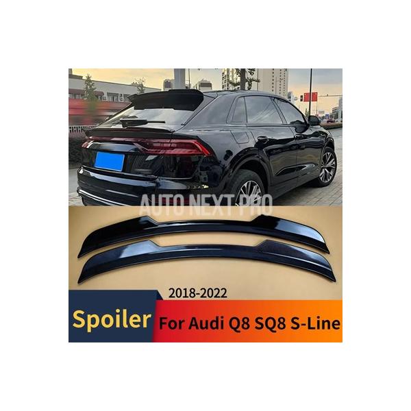 アウディ Q8 SQ8 S-Line 2018-2022用 ブーツキット リアウィング トランクスポイラー エアフォイル チューニングアクセサリー グロッシーブ