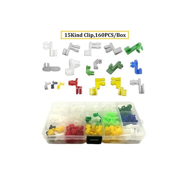 160ピース/箱車プラスチックドア丸頭ロックロッドクリップジープコマンダーコンパスグランドチェロキーリバティパトリオット