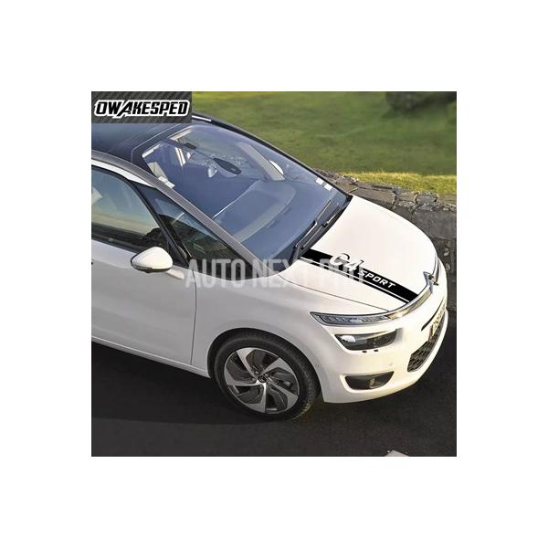 1 セットスポーツスタイリングステッカー自動フードエンジンカバーステッカー DIY ビニールデカールシトロエン C4 ピカソ車 チューニングアクセサリー