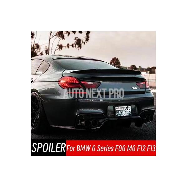 BMW 6シリーズ F06 M6 F12 F13 640i 650i 2/4ドア 2011-2017 M4スタイル カーボン リアトランク リッドスポイラー ウ
