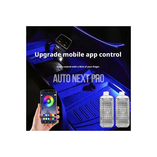 LED車内フットウェルライトランプインテリアRGBムードライトアクセサリー アウディ2019-2024 A6/A6L T-Cross用アクセサリー