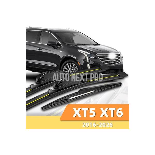 3 個 車 ワイパーブレード キャデラック XT5 XT6 2016-2026 フロント リア ワイパーゴムストリップアクセサリー 2018 2020 2021