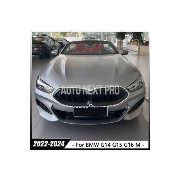 BMW 8シリーズ G14 G15 G16 840i 840d M850i M-Sport 2022-2024 フロントバンパーグリルアクセサリー用ダブルライン