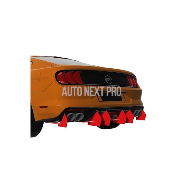 フォードマスタングgt 2018-2023用リアディフューザー スポイラースプリッター ボディキットアクセサリー