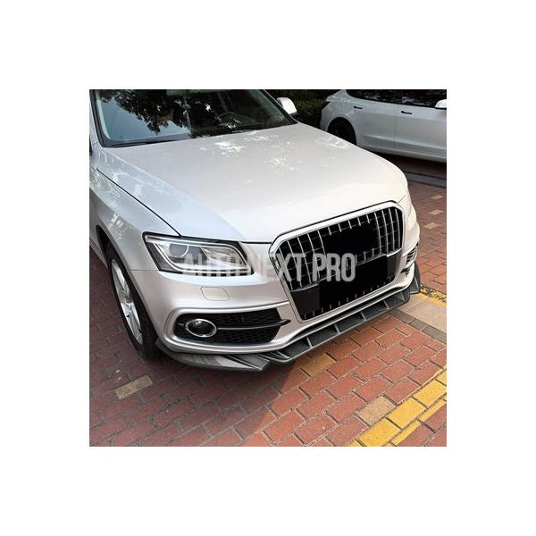 アウディ Q5 8R SQ5 Sline 2013-2016 フロントバンパースポイラーリップ ロアボディキット ディフューザースプリッター チューニングガード