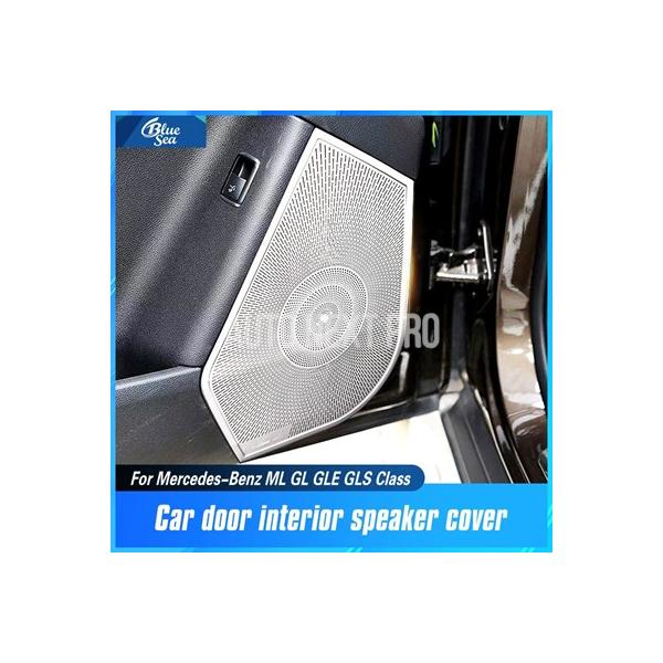 メルセデス ベンツML GL GLE GLSクラスX166 W166用  カースピーカー装飾カバー ステレオ装飾カバー スピーカートリムカバー