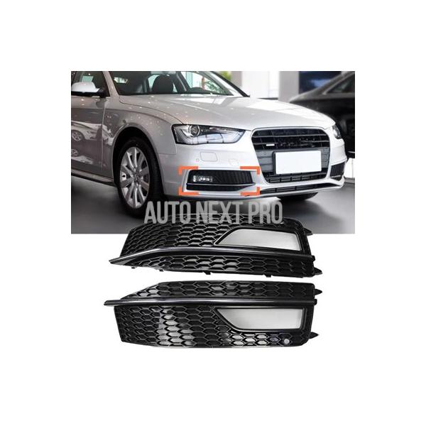 アウディ A4 B8 B8.5 Sライン 2013 2014 2015 2016 グリル フロント ハニカムグリル バンパー レーシンググリル フォグランプフレ