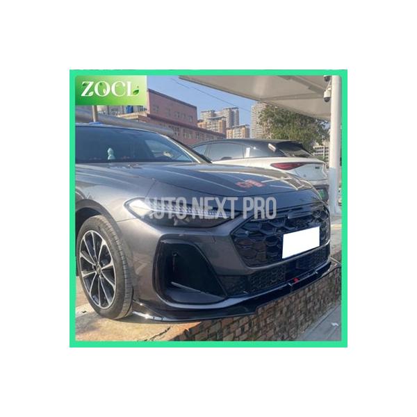 新型車アクセサリー アウディ A5 B10 2025 2026対応 ブラックABSフロントバンパーリップスポイラースプリッターカバーボディキットサイドスカート