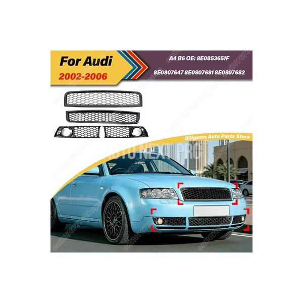 アウディ A4 B6 2002 2003 2004 2005 2006 自動車 ウォータータンク保護カバー エアインテークグリル フォグランプフレーム装飾キット
