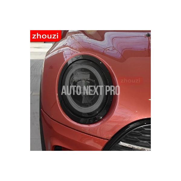 2 個ミニクラブマン F54 JCW クーパー S 車 ヘッドライトティントブラック保護フィルム保護クリア TPU ステッカーアクセサリー