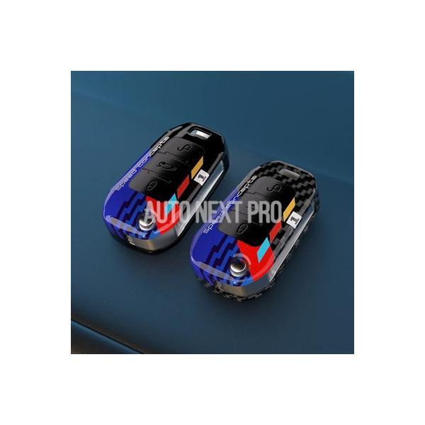 プジョー3008 208 2008 508 408 308 4008 5008 シトロエンC3 C4 カクタスC6用ABSカーボンキーケース カーアクセサリー