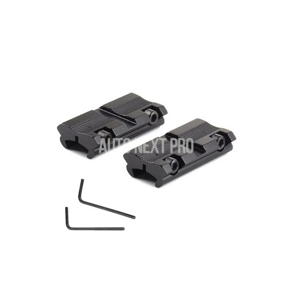 2 個スコープアダプターマウントベース 11 mmダブテール ら 20 mmウィーバーピカティニーレールマウントコンバータ 9.5 mm -10 mmダブテール