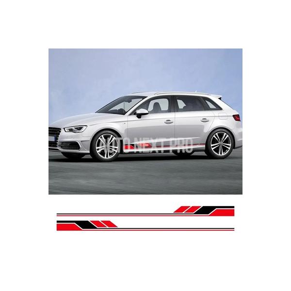 アウディ A3 8V 8P 8L 8Y セダン S3 RS3 スポーツバック リムジン 車用 グラフィック サイドスカート ステッカー ドア ビニール デカール