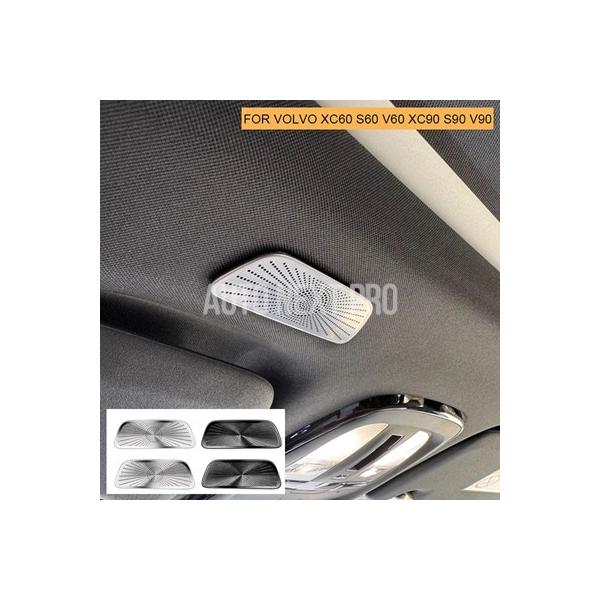 ボルボ XC60 S60 V60 XC90 S90 V90 2018-2026用 車ルーフホーンカバー2個 スピーカーサウンドフレームパネル 車カスタムアクセサ