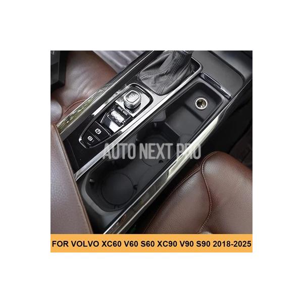 車 ウォーターカップホルダーボルボ XC60 S60 V60 XC90 S90 V90 2018-2025 中央制御ドリンクホルダーシリコン収納トレイ