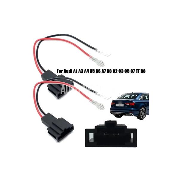2個入りスピーカーケーブルアダプタープラグ交換用 アウディA1 A3 A4 A5 A6 A7 A8 Q2 Q3 Q5 Q7 Tt R8用ワイヤーハーネスアダプタ