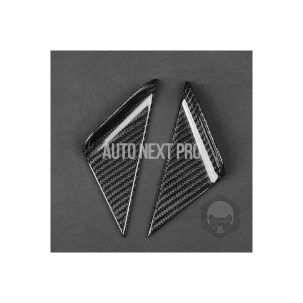 ポルシェ 718 911 981 2012-2019用   ドライカーボン  ドアAピラー ノイズ低減スポイラーパネル 車アクセサリー カスタムパーツ