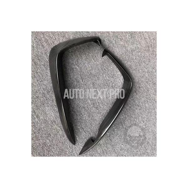 アウディ A3 8V S3 2017-2019用   ドライカーボン  フロントバンパーフォグランプ ウィンドデフレクター 車装飾アクセサリー カスタムパーツ