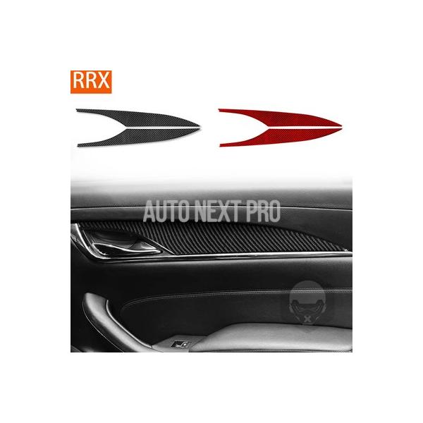 キャデラック CTS 2014-2019 リアルカーボンステッカーリアドアスイッチパネルトリムカバーカーアクセサリーインテリア装飾