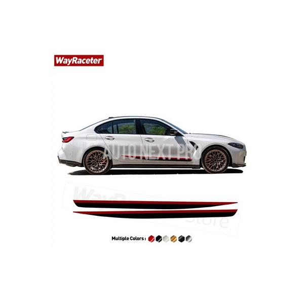 BMW M3 セダン G80 2025 Mパフォーマンス CS G81 ツーリング 2024 2023 2022 アクセサリー用 ドアサイドストライプステッカー