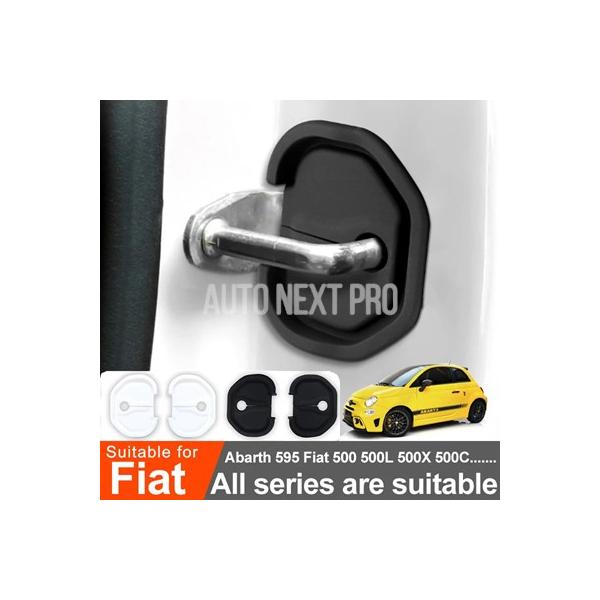 フィアット500 500X 500C アバルト595 124スパイダー フルバック フィオーリノ プント パンダ ドブロ クボ用 車 ドアシリコンロック保護カバ