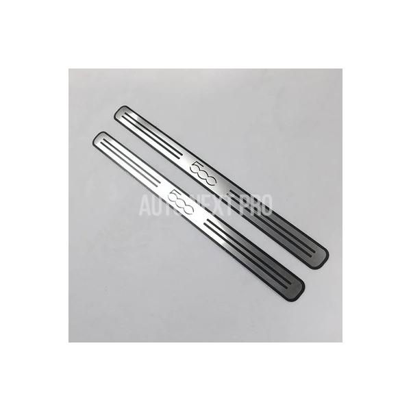 フィアット500 500C 500X 500L 2010-2024年式車用アクセサリー ドアシル スカッフプレート プロテクター カーステッカー ウェルカムペダ