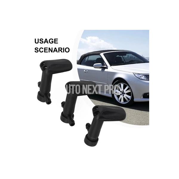 3Pc 車フロントガラスウォッシャーノズルサーブ 9-3 9-3X 2003-11 12778850 / 12778849   交換用フロントガラスウォッシャー