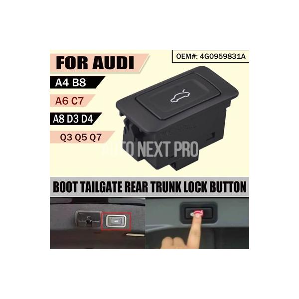 4G0959831A 電動パワートランク ロックコントロールスイッチボタン トランクリッドロック アウディ A4 A6 A7 A8 Q3 Q5 Q7 RS4 R