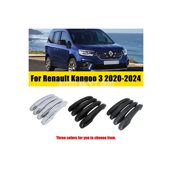 ドアハンドルカバートリムセット ルノーカングー 3 MK3 2020-2024 2021 2022 2023 アンチスクラッチ  車 ドアアクセサリー