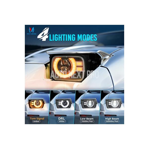 MICTUNING 2個セット 100W 1000%高輝度 H6054 5x7 7x6 LEDヘッドライト ジープ ラングラー チェロキー シボレー GMC フ