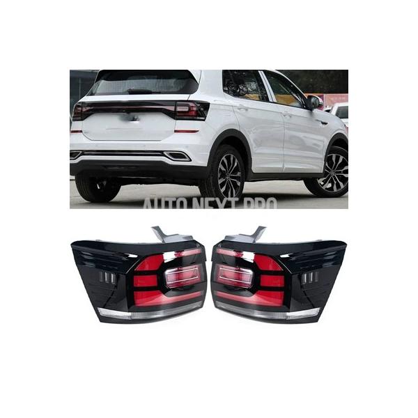 LED テールライト外側フォルクスワーゲン Tacqua T-Cross 2020 2021 カーアクセサリーブレーキパーキングランプカーパーツ