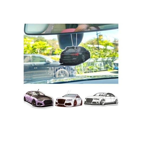 車 芳香剤吊り下げバックミラー香水香料アウディ A6 アバント S4 S6 固体紙 JDM アクセサリー