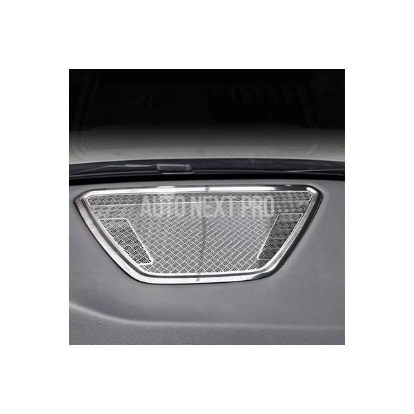 カーセンターコントロールスピーカーカバーオーディオホーン装飾フレーム BMW X1 iX1 U11 2023 2024 ステンレスインテリアアクセサリー