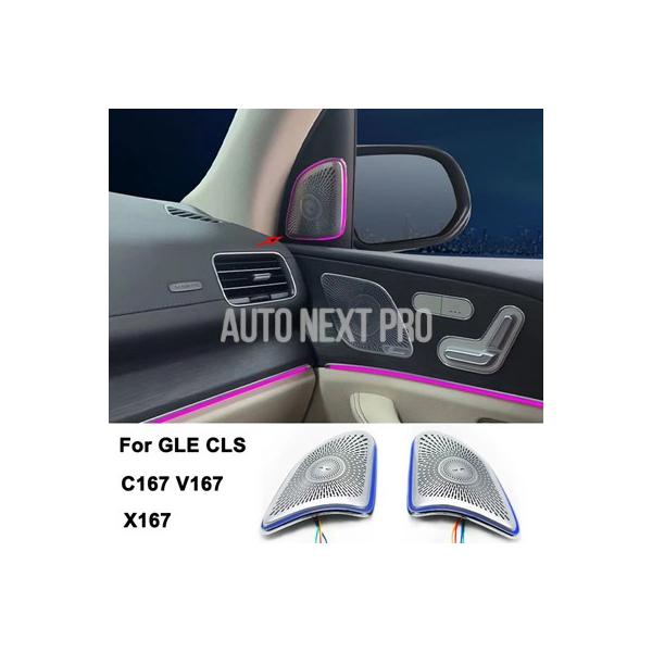 ツイータースピーカーカーオーディオスピーカーカバードアスピーカートリム周囲光 64 メルセデスベンツ GLE GLS V167 C167 X167 W167