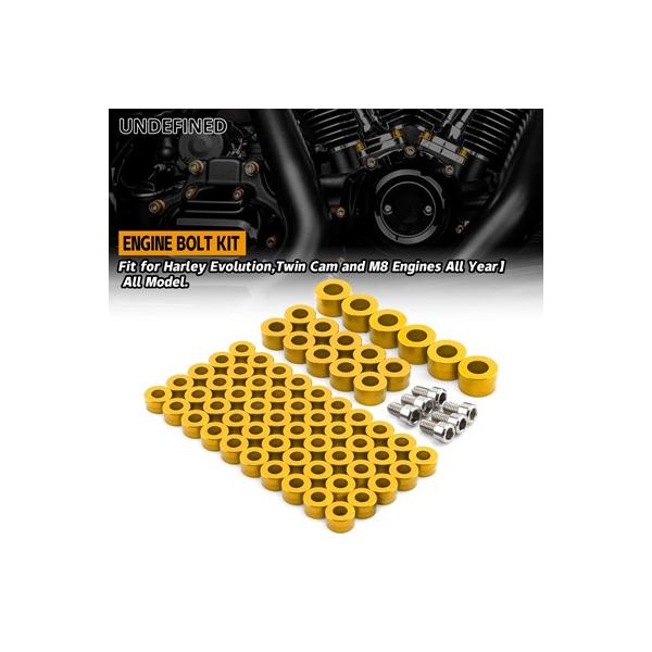 並行輸入品】バイク用ボルトカバーキット ハーレーM8 ダブルカム