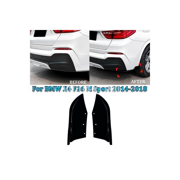 BMW X4 F26 Mスポーツ 2014-2018用 フロントリアバンパーストリップ リップスポイラー ディフューザー スプリッター ウィングレット サイドスカートエクステンシ
